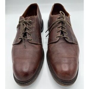 Allen Edmonds Gridiron Pebble Grain Leather Oxford Shoes Men's 12 Brown Lace-up